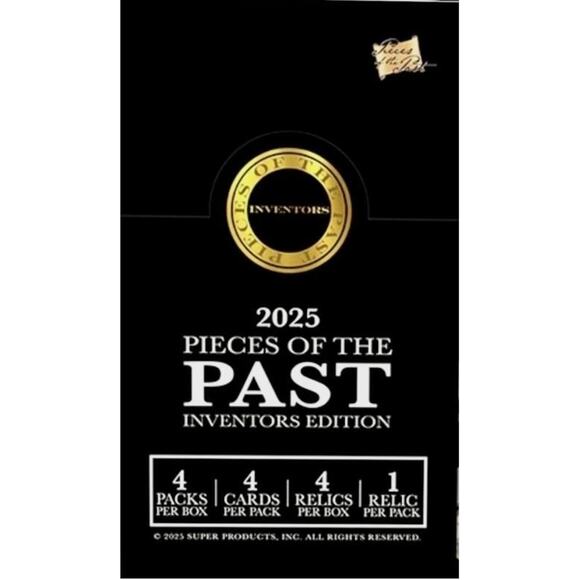 2025 Pieces Of The Past Inventors Edition Factory Sealed Hobby Box 4 Hits - Picture 1 of 5